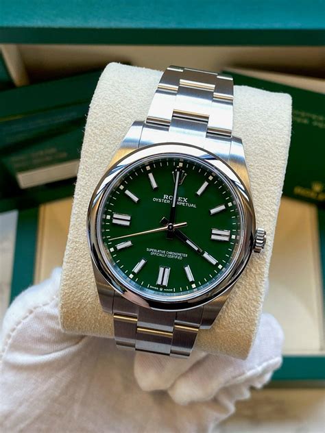 rolex perpetual green gold|rolex green colors.